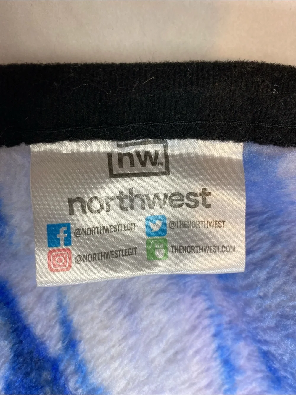 Northwest Unicorn Winter Moon Stars Fantasy Plush Throw Blanket 58”X 47”